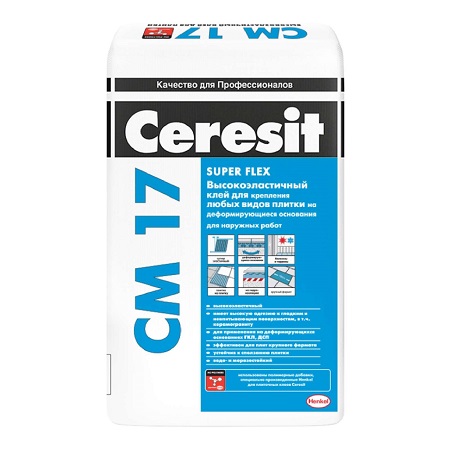 CM 17 Super Flex для плитки эластичный, 25 кг.