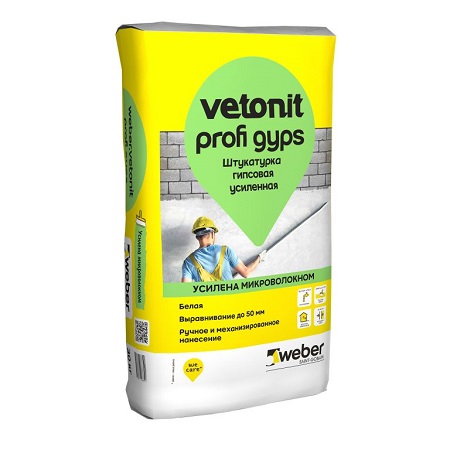 Profy gyps гипсовая, белая, 30 кг.